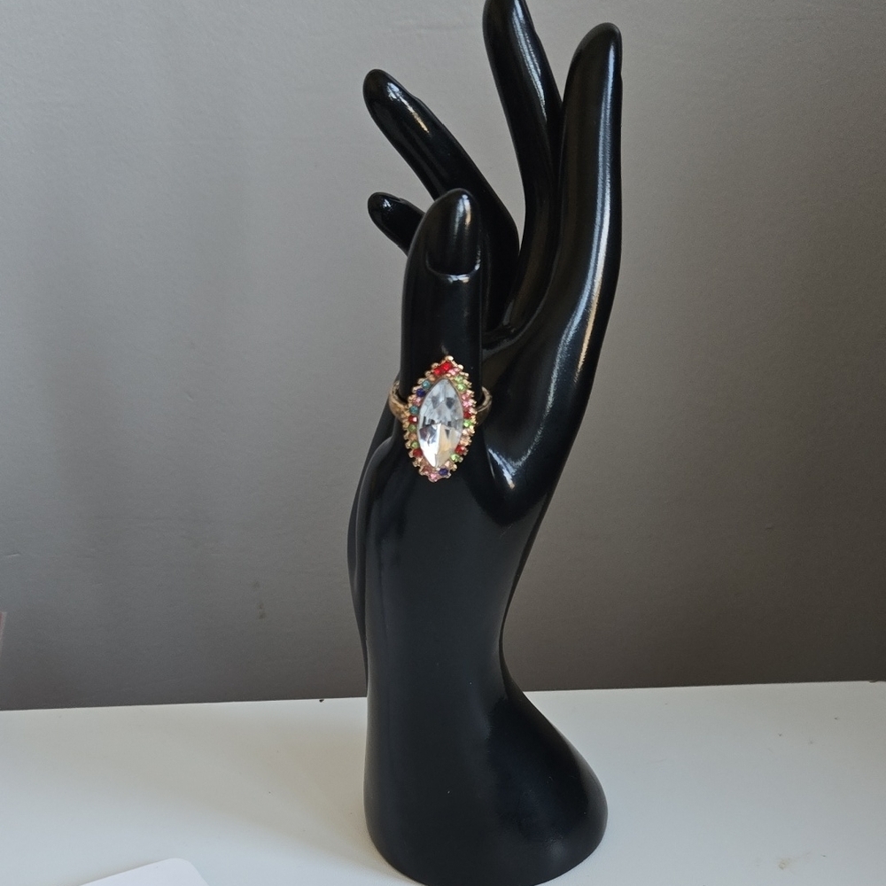 Colorful Gemstone Statement Ring - image 5